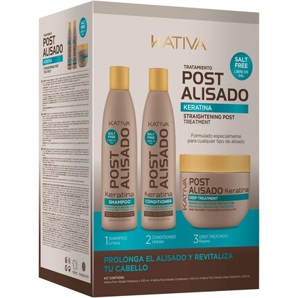 Tech Post Relaxer Kit Шампунь + кондиционер + глубокая обработка 250 мл — упаковка из 3 шт., Kativa
Tech Post Relaxer Kit Шампунь + кондиционер + глубокая обработка 250 мл — упаковка из 3 шт., Kativa