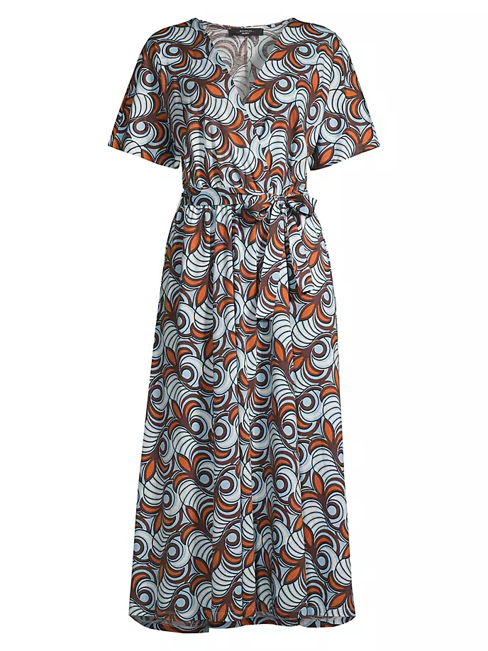 Платье миди с геометрическим узором и завитками Papiro Weekend Max Mara, синий
Платье миди с геометрическим узором и завитками Papiro Weekend Max Mara, синий