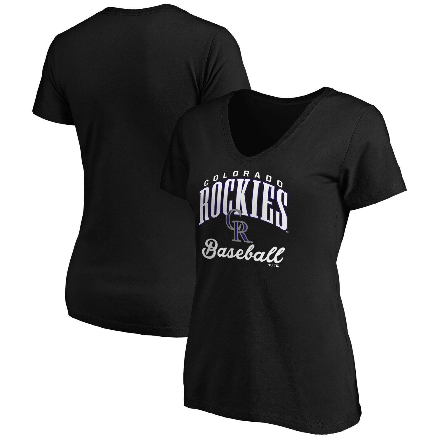 Черная женская футболка с v-образным вырезом и надписью Colorado Rockies Victory Fanatics Fanatics, Черный
Черная женская футболка с v-образным вырезом и надписью Colorado Rockies Victory Fanatics Fanatics, Черный