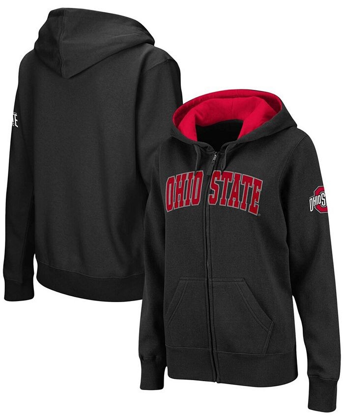 Женская черная толстовка с молнией во всю длину и арочным названием Ohio State Buckeyes Colosseum, черный
Женская черная толстовка с молнией во всю длину и арочным названием Ohio State Buckeyes Colosseum, черный