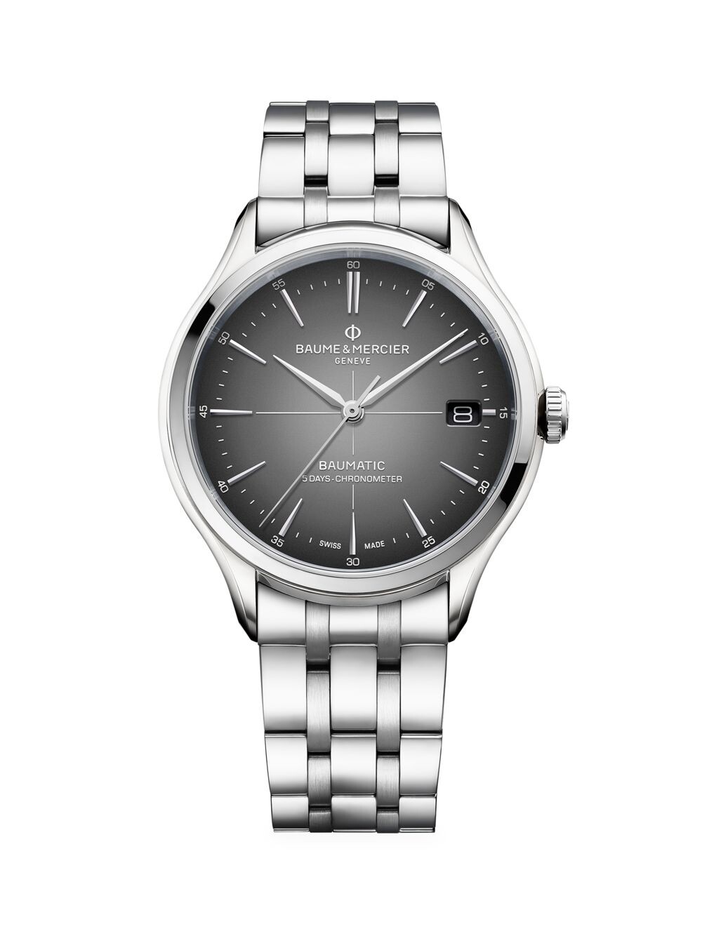 Часы Clifton Baumatic с браслетом из нержавеющей стали с хронометром Baume & Mercier
Часы Clifton Baumatic с браслетом из нержавеющей стали с хронометром Baume & Mercier