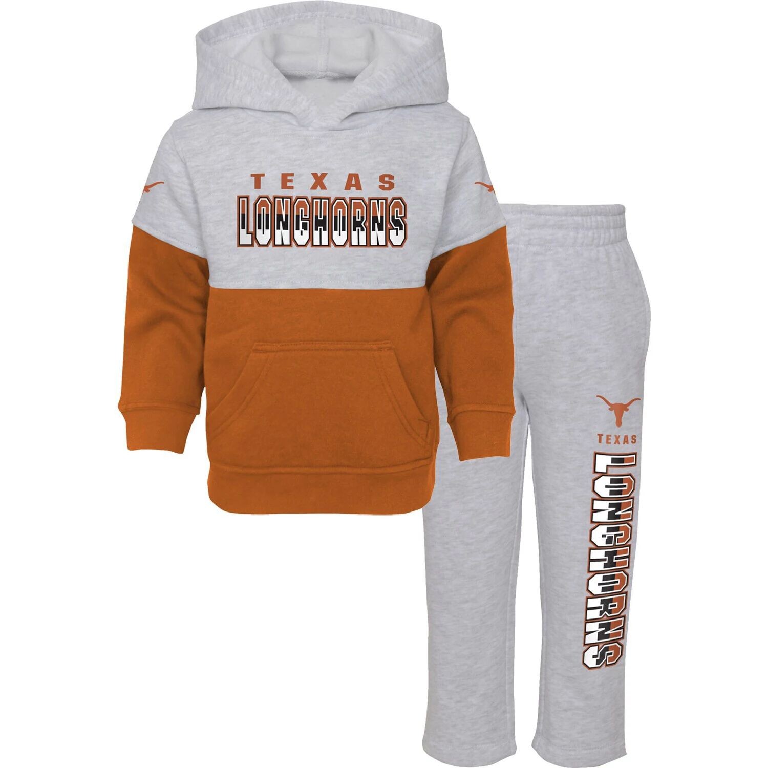 Комплект из пуловера с капюшоном и брюк для малышей Heather Grey/Texas Orange Texas Longhorns Playmaker Outerstuff
Комплект из пуловера с капюшоном и брюк для малышей Heather Grey/Texas Orange Texas Longhorns Playmaker Outerstuff