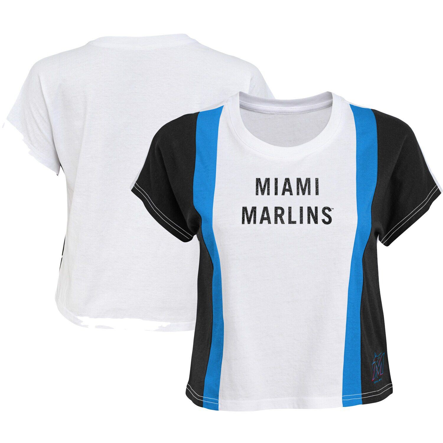 Молодежная белая/черная укороченная футболка Miami Marlins свободного кроя для девочек Outerstuff
Молодежная белая/черная укороченная футболка Miami Marlins свободного кроя для девочек Outerstuff