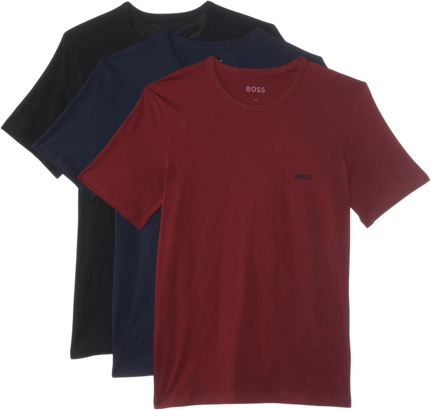 Комплект из 3 классических футболок с короткими рукавами BOSS, цвет Navy/Burgundy Red/Black
Комплект из 3 классических футболок с короткими рукавами BOSS, цвет Navy/Burgundy Red/Black