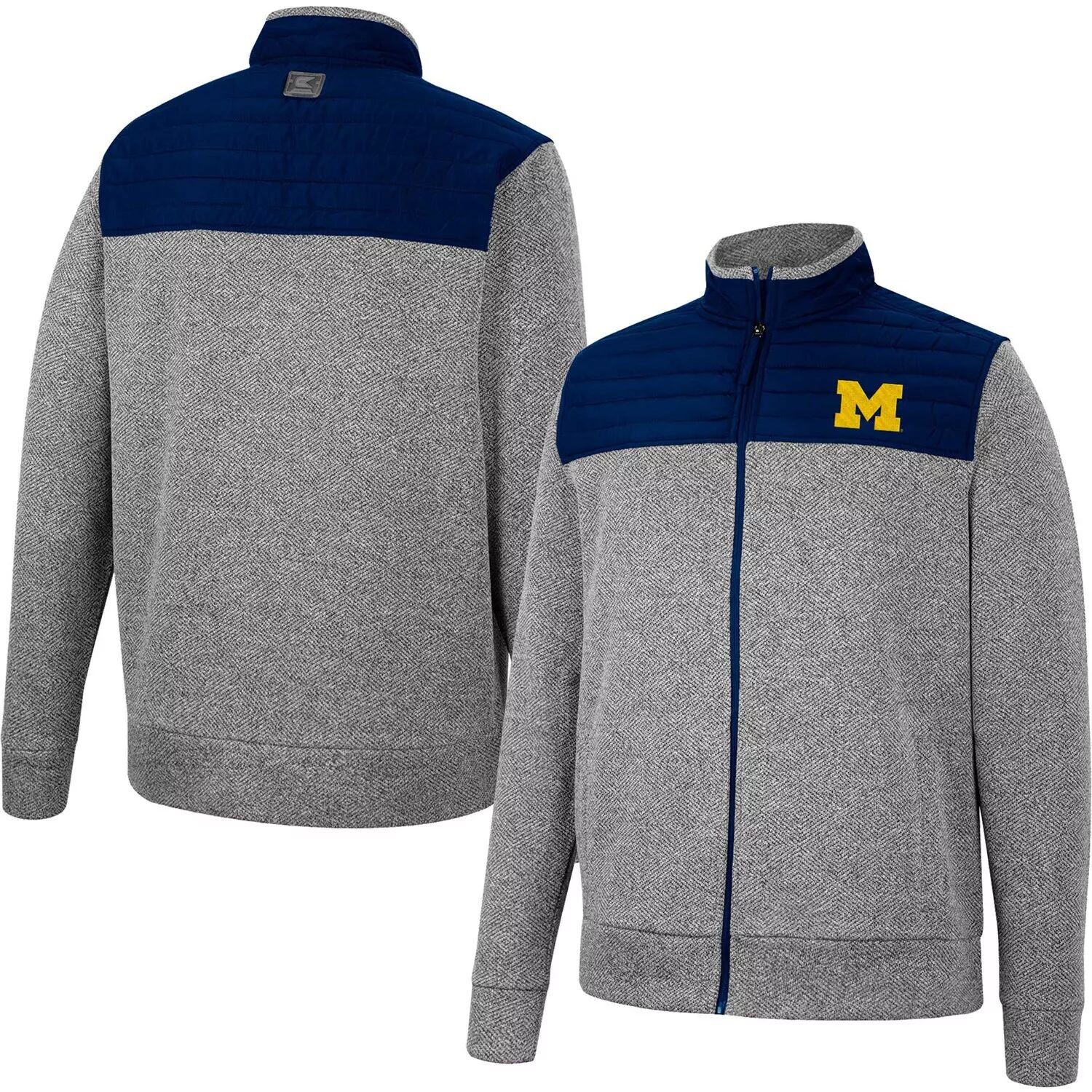 Мужская темно-серая/темно-синяя куртка с молнией во всю длину Michigan Wolverines Putter с узором «елочка» Colosseum, Синий
Мужская темно-серая/темно-синяя куртка с молнией во всю длину Michigan Wolverines Putter с узором «елочка» Colosseum, Синий