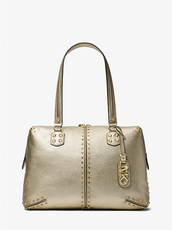 Большая кожаная большая сумка Astor с заклепками и эффектом металлик Michael Kors, желтый
Большая кожаная большая сумка Astor с заклепками и эффектом металлик Michael Kors, желтый
