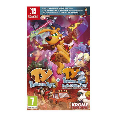 Видеоигра Ty The Tasmanian Tiger Hd + Ty The Tasmanian Tiger 2: Bush Rescue Hd Bundle – Nintendo Switch
Видеоигра Ty The Tasmanian Tiger Hd + Ty The Tasmanian Tiger 2: Bush Rescue Hd Bundle – Nintendo Switch