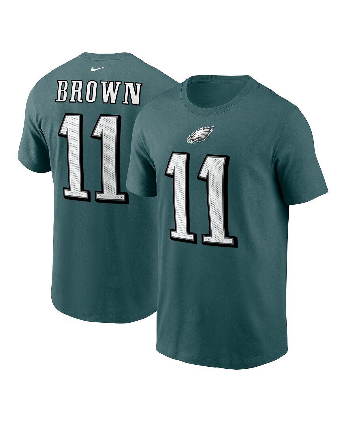 Мужской A.J. Коричневая футболка Midnight Green Philadelphia Eagles с именем и номером игрока Nike
Мужской A.J. Коричневая футболка Midnight Green Philadelphia Eagles с именем и номером игрока Nike