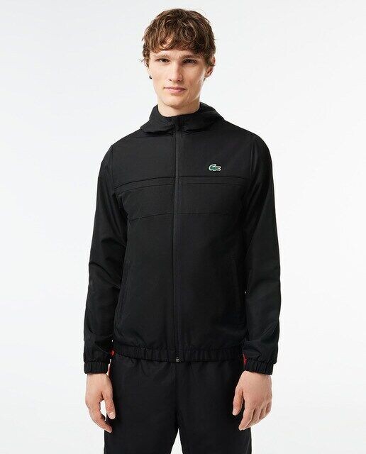 Спортивная куртка из переработанного волокна с капюшоном и молнией Lacoste, черный
Спортивная куртка из переработанного волокна с капюшоном и молнией Lacoste, черный