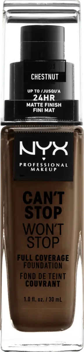 Тональный крем Can't Stop Won't Stop 24-Hour Chestnut 23 30 мл NYX PROFESSIONAL MAKEUP
Тональный крем Can't Stop Won't Stop 24-Hour Chestnut 23 30 мл NYX PROFESSIONAL MAKEUP
