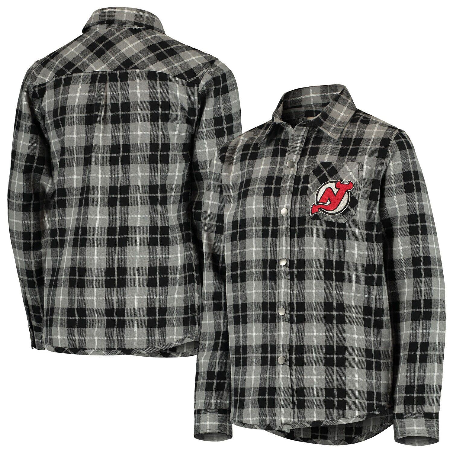 Молодежная черно-серая рубашка в клетку на пуговицах New Jersey Devils Sideline Outerstuff
Молодежная черно-серая рубашка в клетку на пуговицах New Jersey Devils Sideline Outerstuff