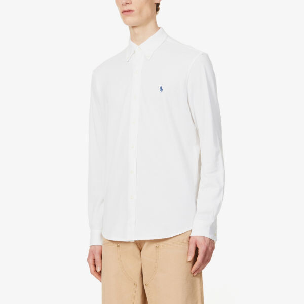 Рубашка узкого кроя из хлопка с длинными рукавами и вышитым логотипом Polo Ralph Lauren, белый
Рубашка узкого кроя из хлопка с длинными рукавами и вышитым логотипом Polo Ralph Lauren, белый