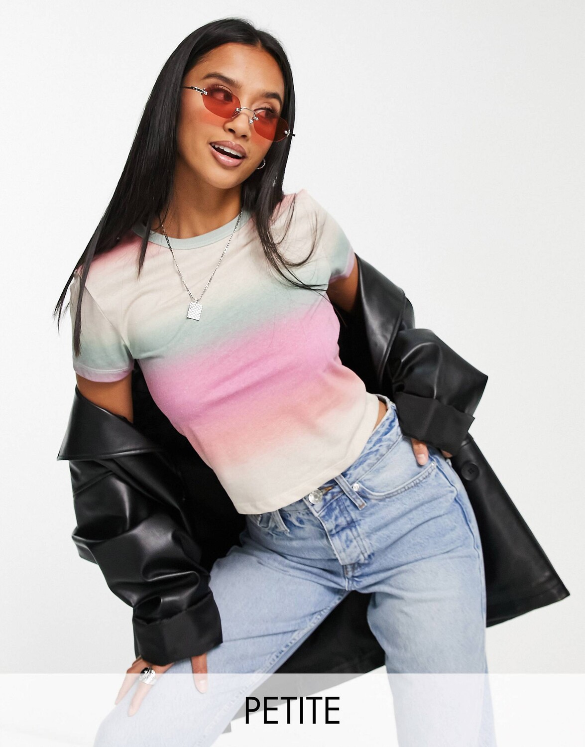 Розовая футболка для малышей Topshop Petite из смесового полиэстера в полоску с эффектом омбре - LPINK
Розовая футболка для малышей Topshop Petite из смесового полиэстера в полоску с эффектом омбре - LPINK