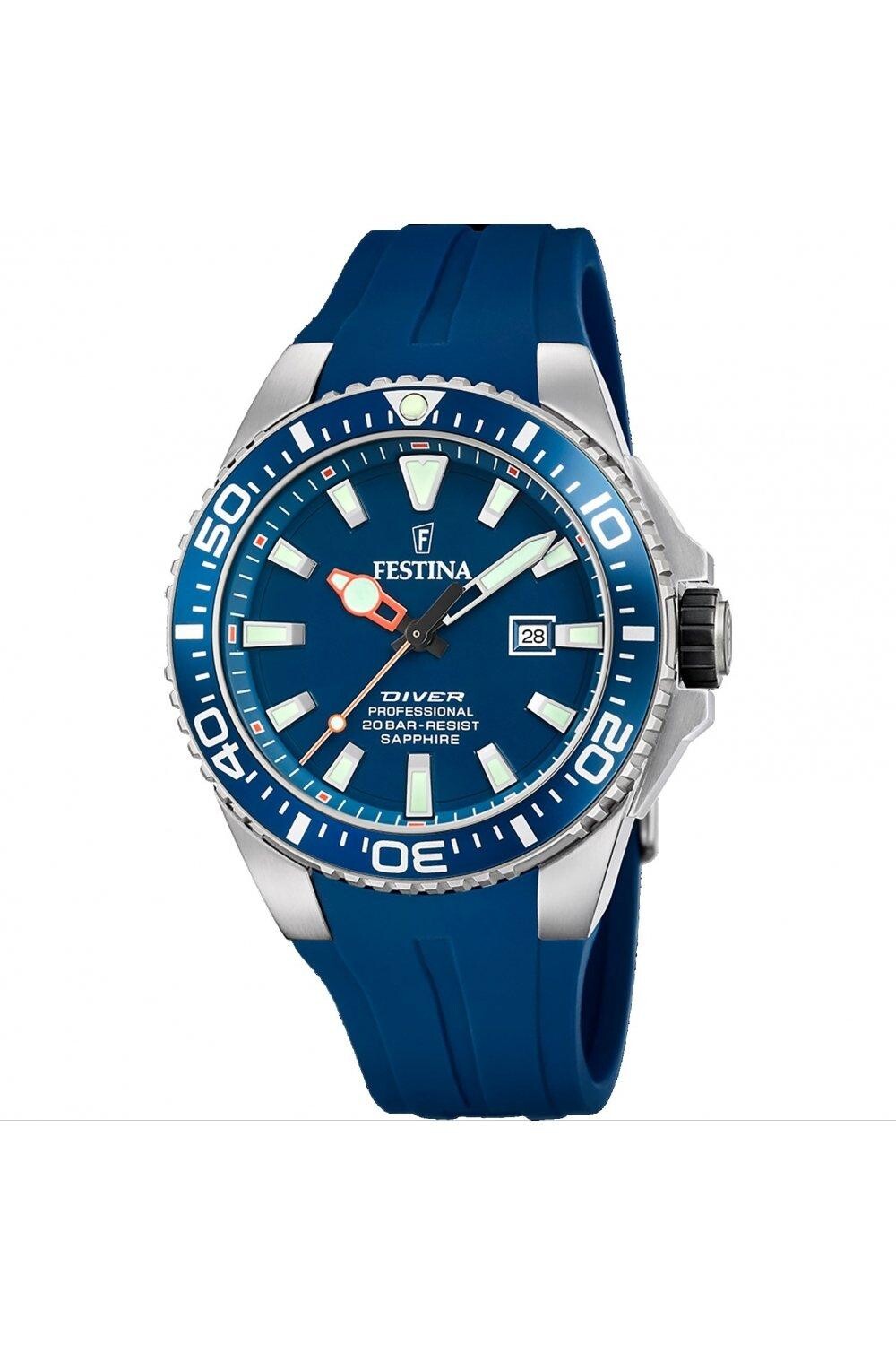 Классические аналоговые кварцевые часы Diver из нержавеющей стали - F20664/1 Festina, синий
Классические аналоговые кварцевые часы Diver из нержавеющей стали - F20664/1 Festina, синий