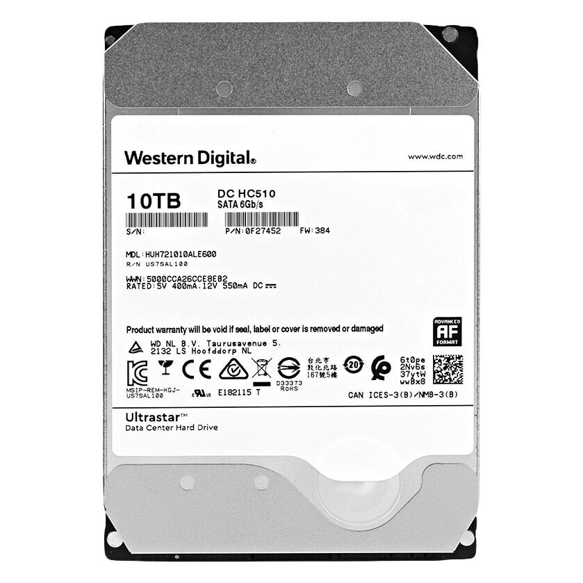 Внутренний жесткий диск Western Digital Ultrastar DC HC510, HUH721010ALE600, 10Тб
Внутренний жесткий диск Western Digital Ultrastar DC HC510, HUH721010ALE600, 10Тб