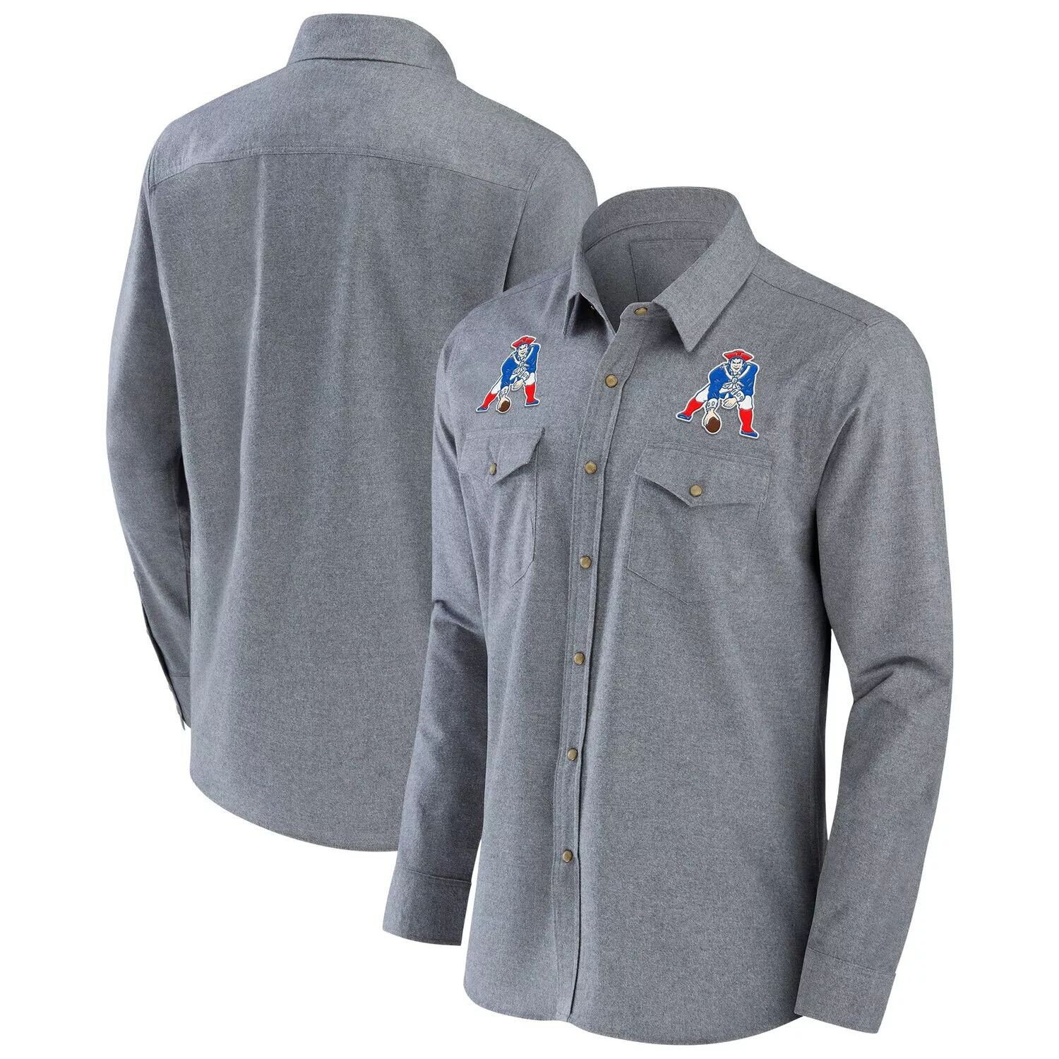 Мужская коллекция NFL x Darius Rucker от Fanatics серая рубашка на пуговицах с длинным рукавом из шамбре New England Patriots
Мужская коллекция NFL x Darius Rucker от Fanatics серая рубашка на пуговицах с длинным рукавом из шамбре New England Patriots