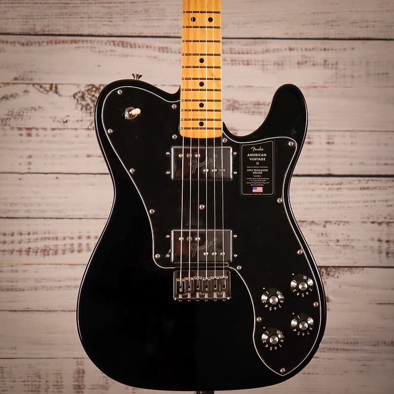 American Vintage II 1975 Telecaster Deluxe, кленовый гриф, черный Fender American II Telecaster Deluxe, Maple Fingerboard,
American Vintage II 1975 Telecaster Deluxe, кленовый гриф, черный Fender American II Telecaster Deluxe, Maple Fingerboard,