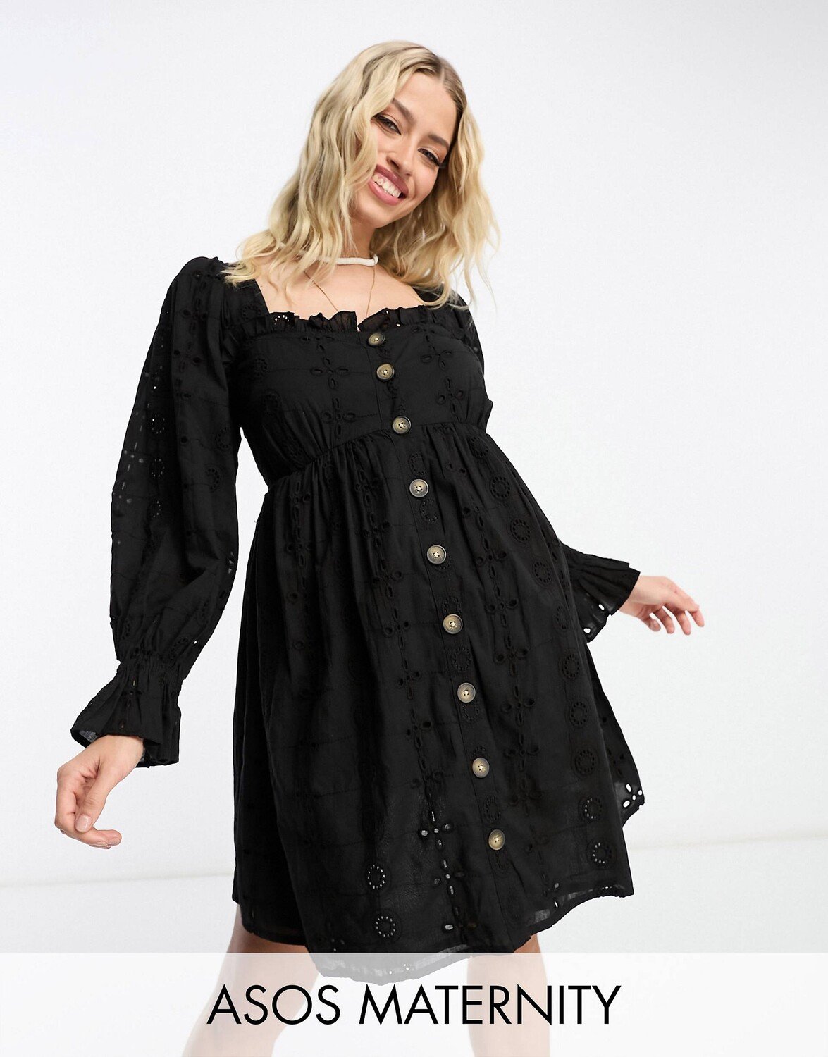 Черное платье на пуговицах с квадратным вырезом ASOS DESIGN Maternity Exclusive ASOS Maternity, Черный
Черное платье на пуговицах с квадратным вырезом ASOS DESIGN Maternity Exclusive ASOS Maternity, Черный