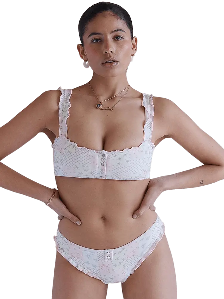 Верх купальника Victoria's Secret Frankies Bikinis Chiara Ruffle, розово-белый, Розовый
Верх купальника Victoria's Secret Frankies Bikinis Chiara Ruffle, розово-белый, Розовый