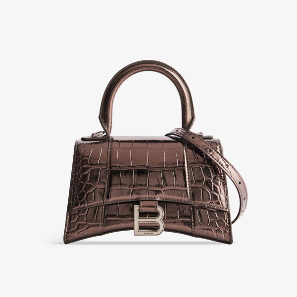 Маленькая сумка Hourglass из кожи с тиснением под крокодила с верхней ручкой Balenciaga, цвет metallic
Маленькая сумка Hourglass из кожи с тиснением под крокодила с верхней ручкой Balenciaga, цвет metallic