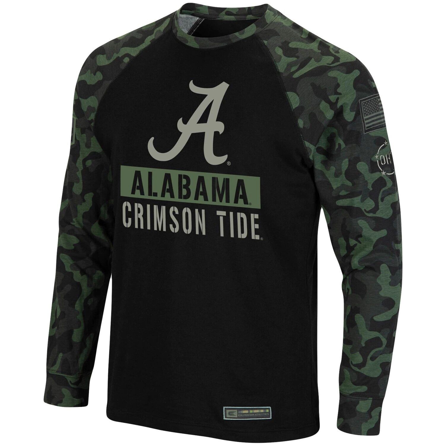 Мужская черная/камуфляжная футболка Alabama Crimson Tide OHT Military Appreciation Big & Tall реглан с длинным рукавом Colosseum, Черный
Мужская черная/камуфляжная футболка Alabama Crimson Tide OHT Military Appreciation Big & Tall реглан с длинным рукавом Colosseum, Черный