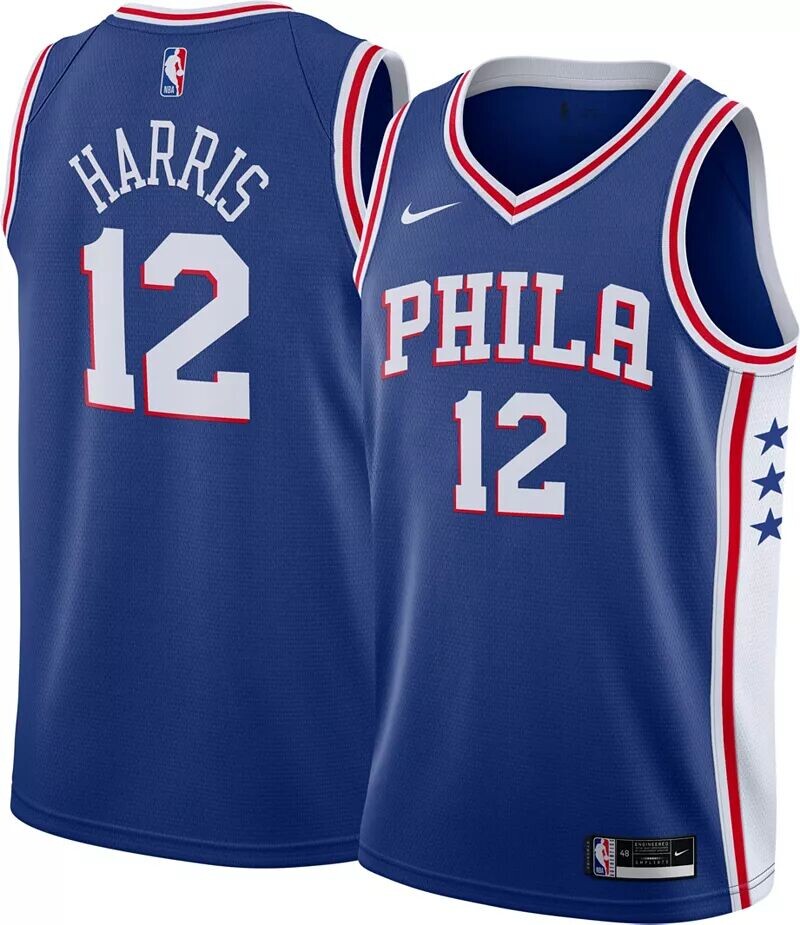Мужская джерси Nike Philadelphia 76ers Tobias Harris #12 синего цвета Dri-FIT Icon Edition
Мужская джерси Nike Philadelphia 76ers Tobias Harris #12 синего цвета Dri-FIT Icon Edition