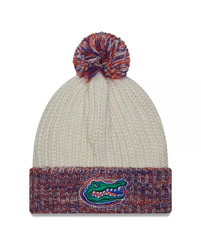 Женская кремовая вязаная шапка Florida Gators Fresh с манжетами и помпоном New Era, слоновая кость/кремовый
Женская кремовая вязаная шапка Florida Gators Fresh с манжетами и помпоном New Era, слоновая кость/кремовый