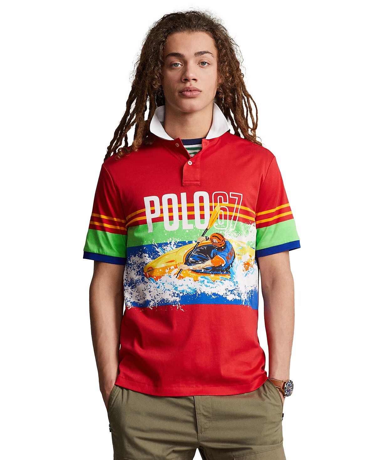 Мужская рубашка поло из мягкого хлопка классического кроя с принтом Polo Ralph Lauren
Мужская рубашка поло из мягкого хлопка классического кроя с принтом Polo Ralph Lauren