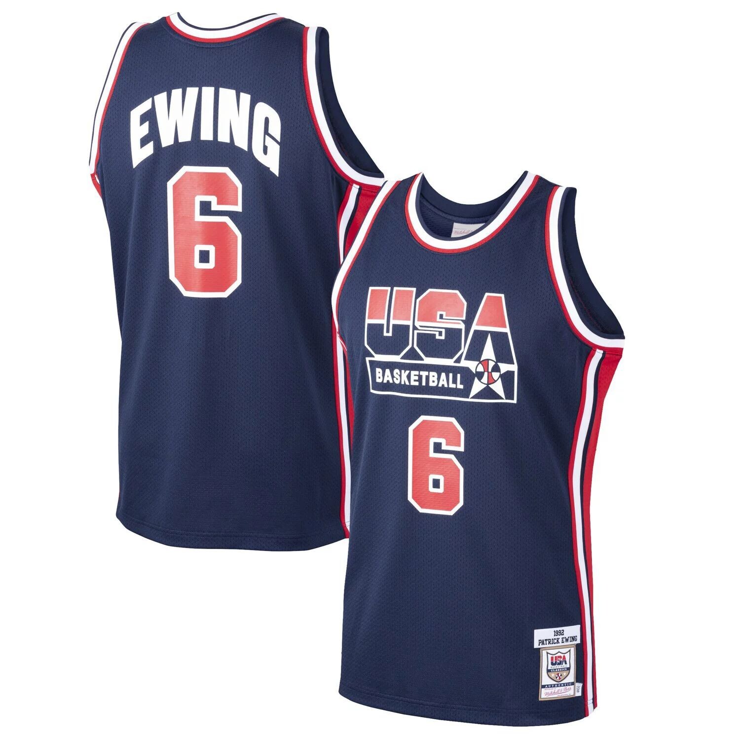 Мужская домашняя баскетбольная майка Dream Team 1992 года Mitchell & Ness Патрик Юинг военно-морского флота США (Dream Team)
Мужская домашняя баскетбольная майка Dream Team 1992 года Mitchell & Ness Патрик Юинг военно-морского флота США (Dream Team)