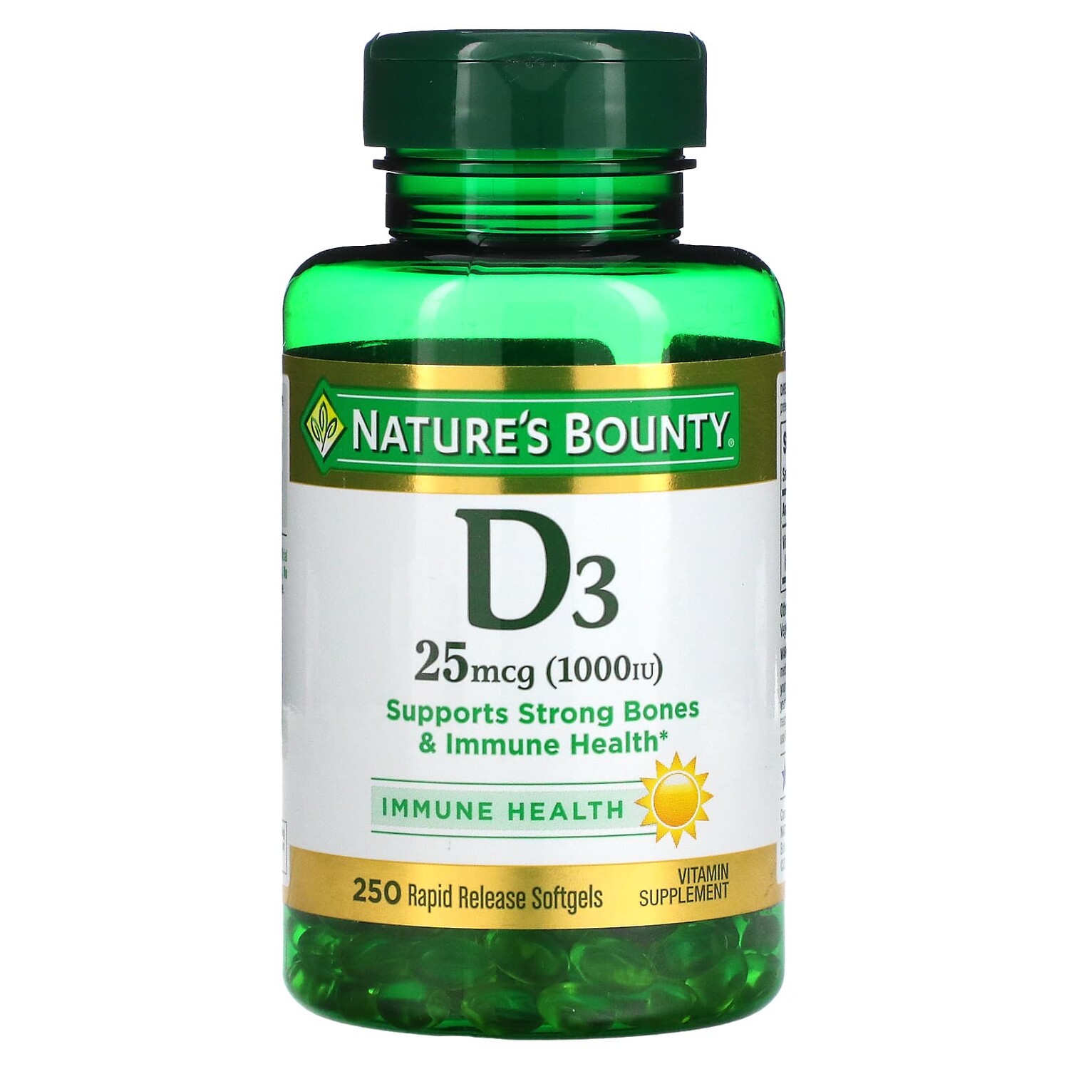 D3, 25 мкг (1000 МЕ), 250 мягких таблеток ускоренного высвобождения, Nature's Bounty
D3, 25 мкг (1000 МЕ), 250 мягких таблеток ускоренного высвобождения, Nature's Bounty