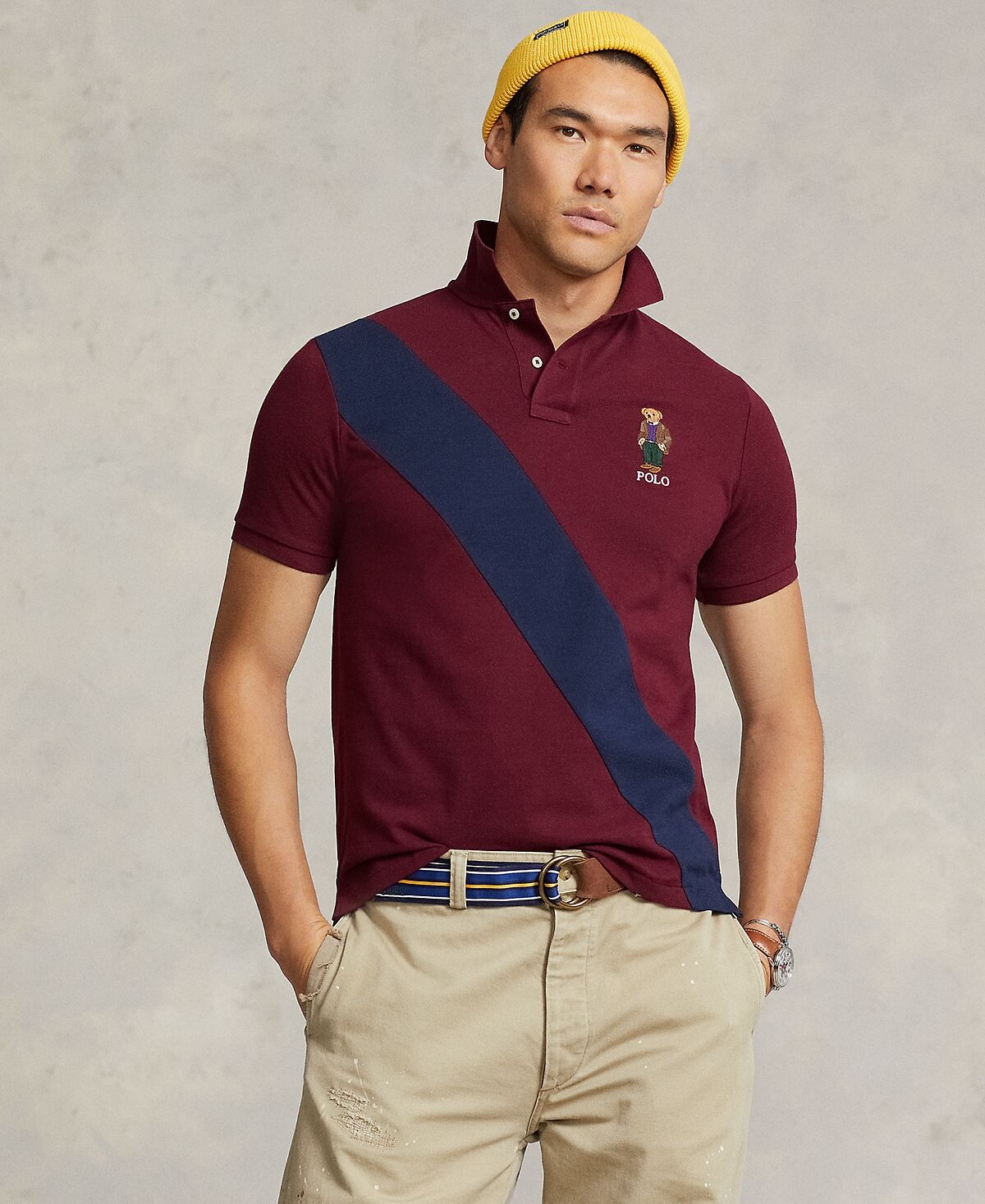 Мужская приталенная рубашка поло из хлопка с медведем на заказ Polo Ralph Lauren
Мужская приталенная рубашка поло из хлопка с медведем на заказ Polo Ralph Lauren
