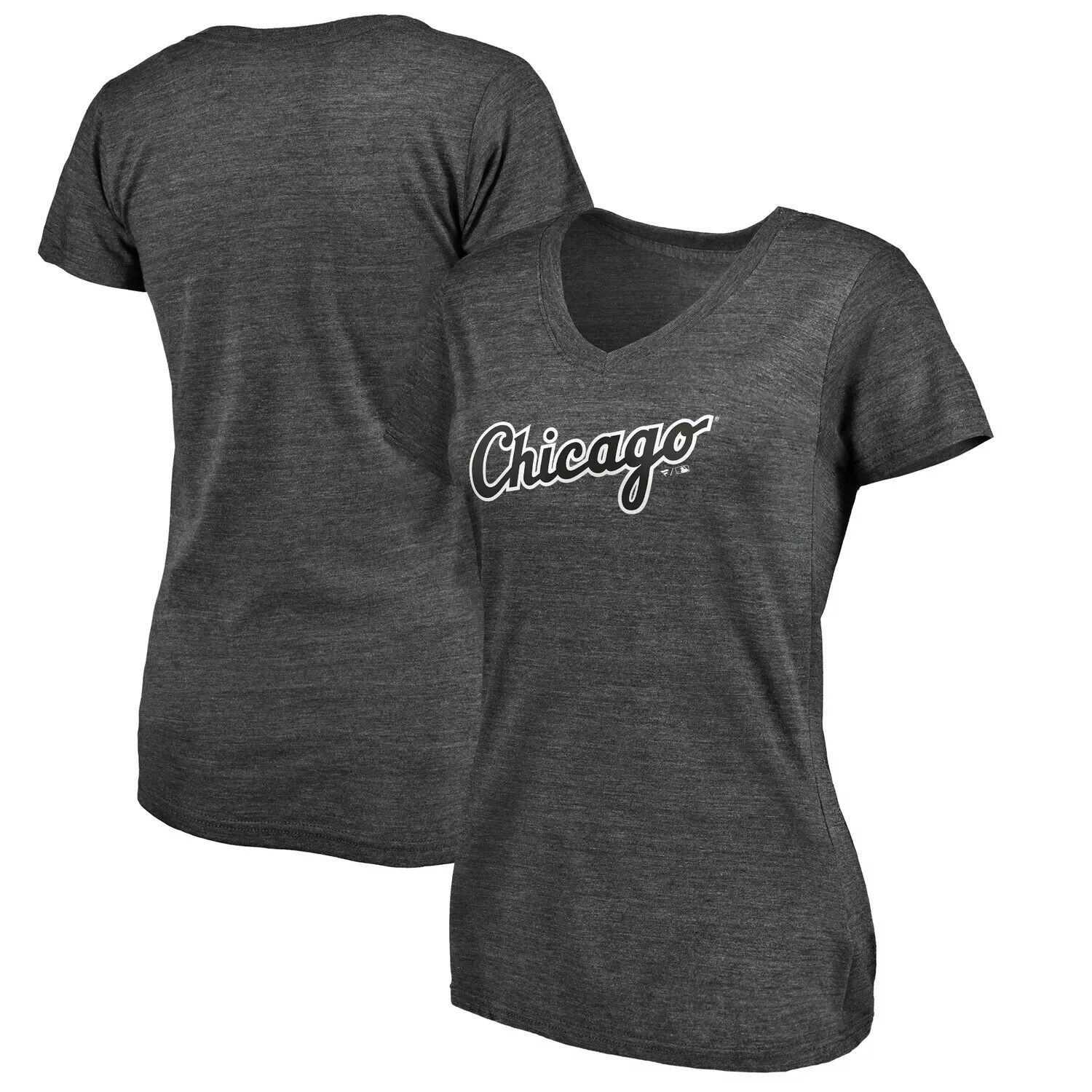 Женская футболка Fanatics с рисунком древесного угля и надписью Chicago White Sox Tri-Blend с v-образным вырезом Fanatics
Женская футболка Fanatics с рисунком древесного угля и надписью Chicago White Sox Tri-Blend с v-образным вырезом Fanatics