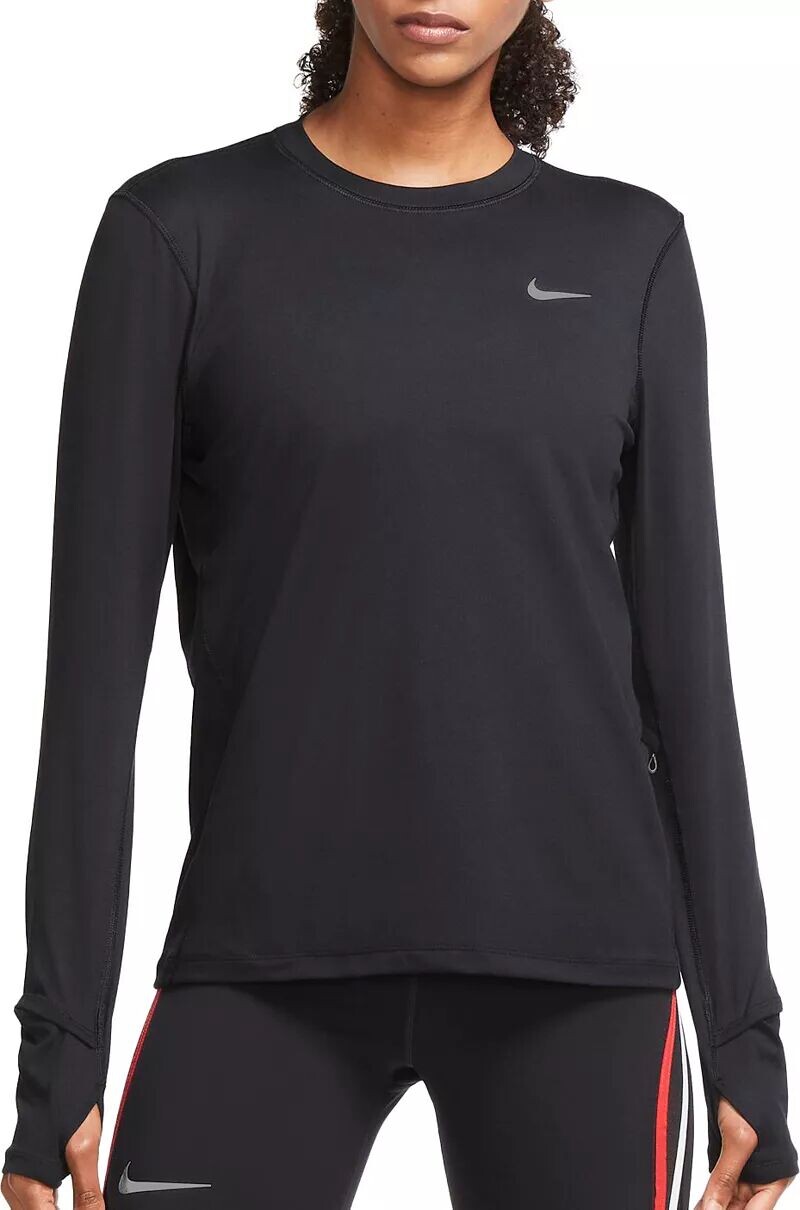 Женский пуловер с круглым вырезом Nike Element Running, рубашка с длинными рукавами, черный
Женский пуловер с круглым вырезом Nike Element Running, рубашка с длинными рукавами, черный