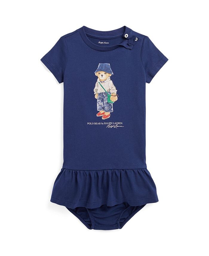 Платье-футболка из джерси с медвежонком для новорожденных Polo Ralph Lauren, синий
Платье-футболка из джерси с медвежонком для новорожденных Polo Ralph Lauren, синий