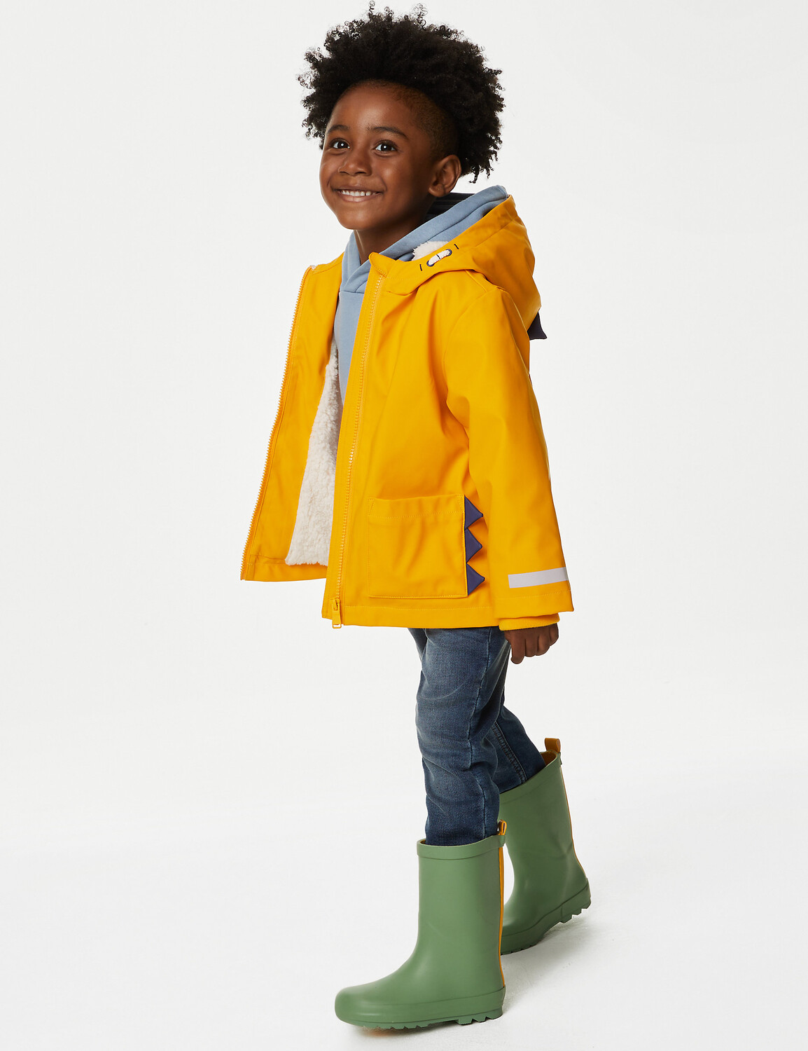 Пальто рыбака с динозавром Stormwear с капюшоном (2–8 лет) Marks & Spencer, желтый
Пальто рыбака с динозавром Stormwear с капюшоном (2–8 лет) Marks & Spencer, желтый