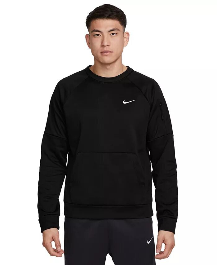 Мужская рубашка для фитнеса Therma-FIT с круглым вырезом и длинными рукавами Nike, черный
Мужская рубашка для фитнеса Therma-FIT с круглым вырезом и длинными рукавами Nike, черный