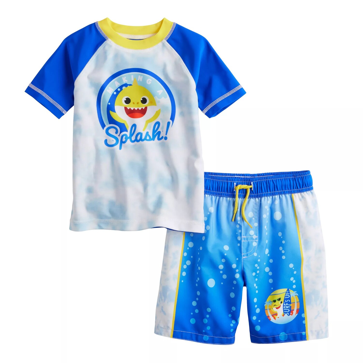 Комплект топа и плавок с защитой от сыпи для маленьких мальчиков Baby Shark Licensed Character
Комплект топа и плавок с защитой от сыпи для маленьких мальчиков Baby Shark Licensed Character