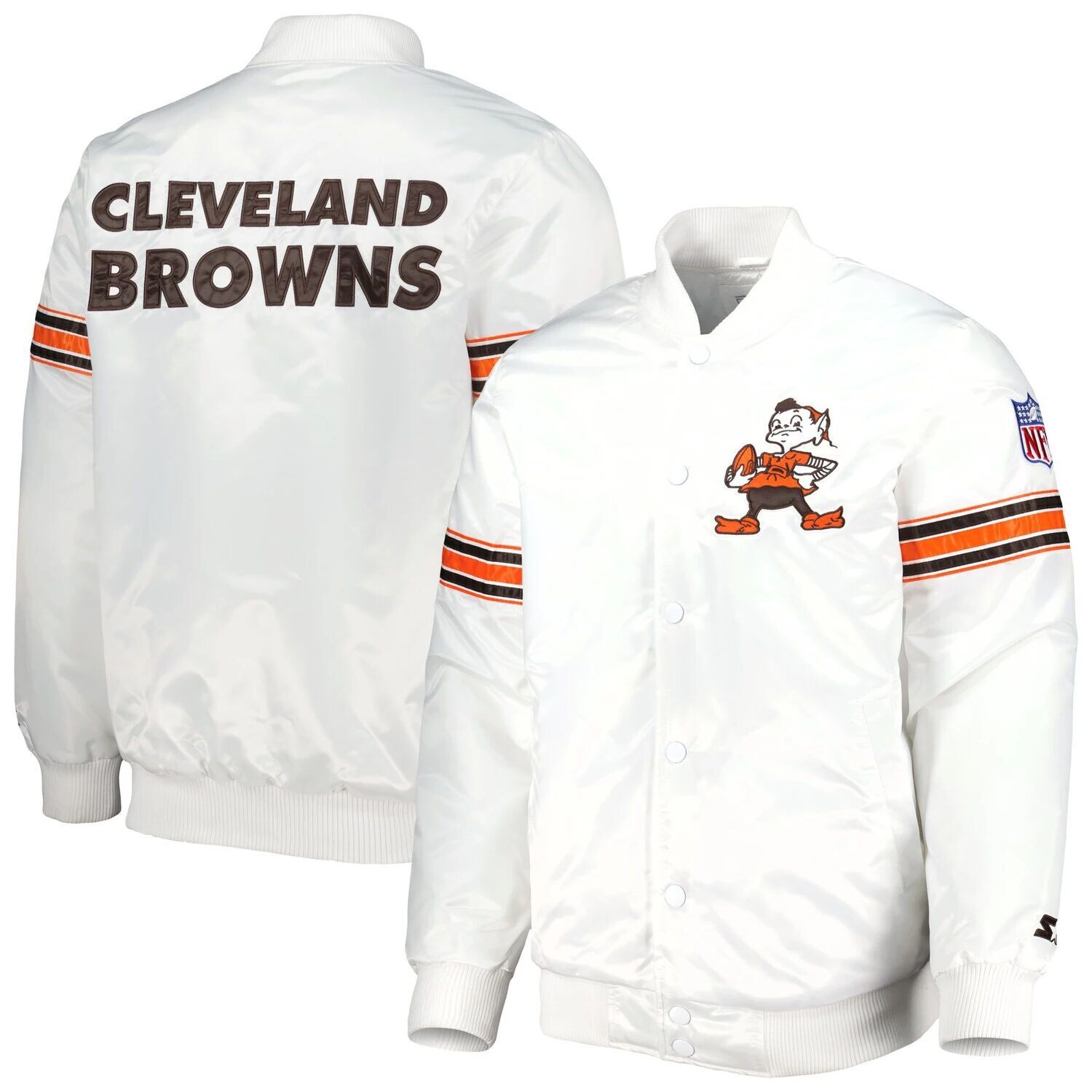 Мужская белая куртка с кнопками Cleveland Browns The Power Forward Starter, Белый
Мужская белая куртка с кнопками Cleveland Browns The Power Forward Starter, Белый