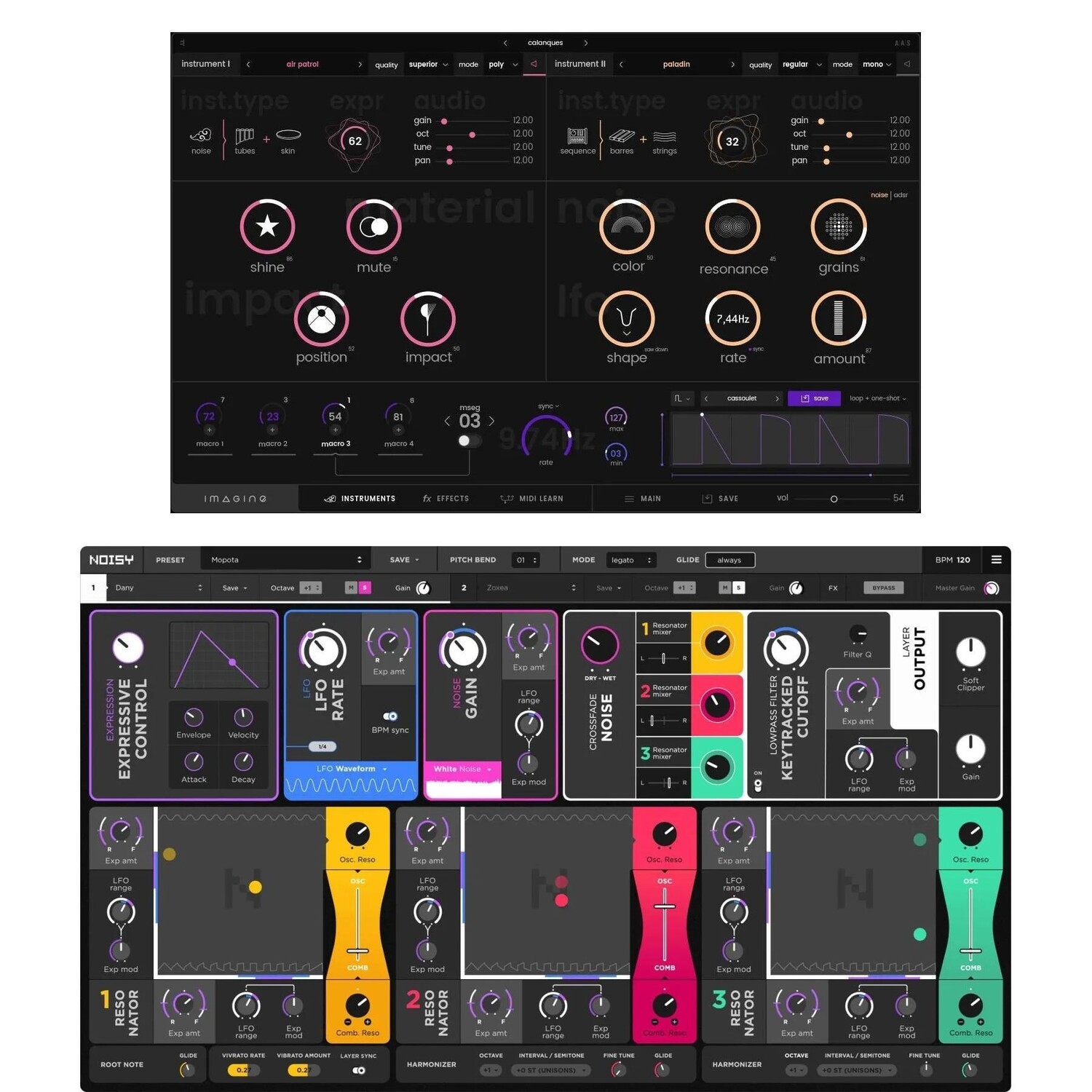 Плагины программного синтезатора Expressive E Noisy Hybrid Resonance и Imagine Hybrid Acoustic
Плагины программного синтезатора Expressive E Noisy Hybrid Resonance и Imagine Hybrid Acoustic