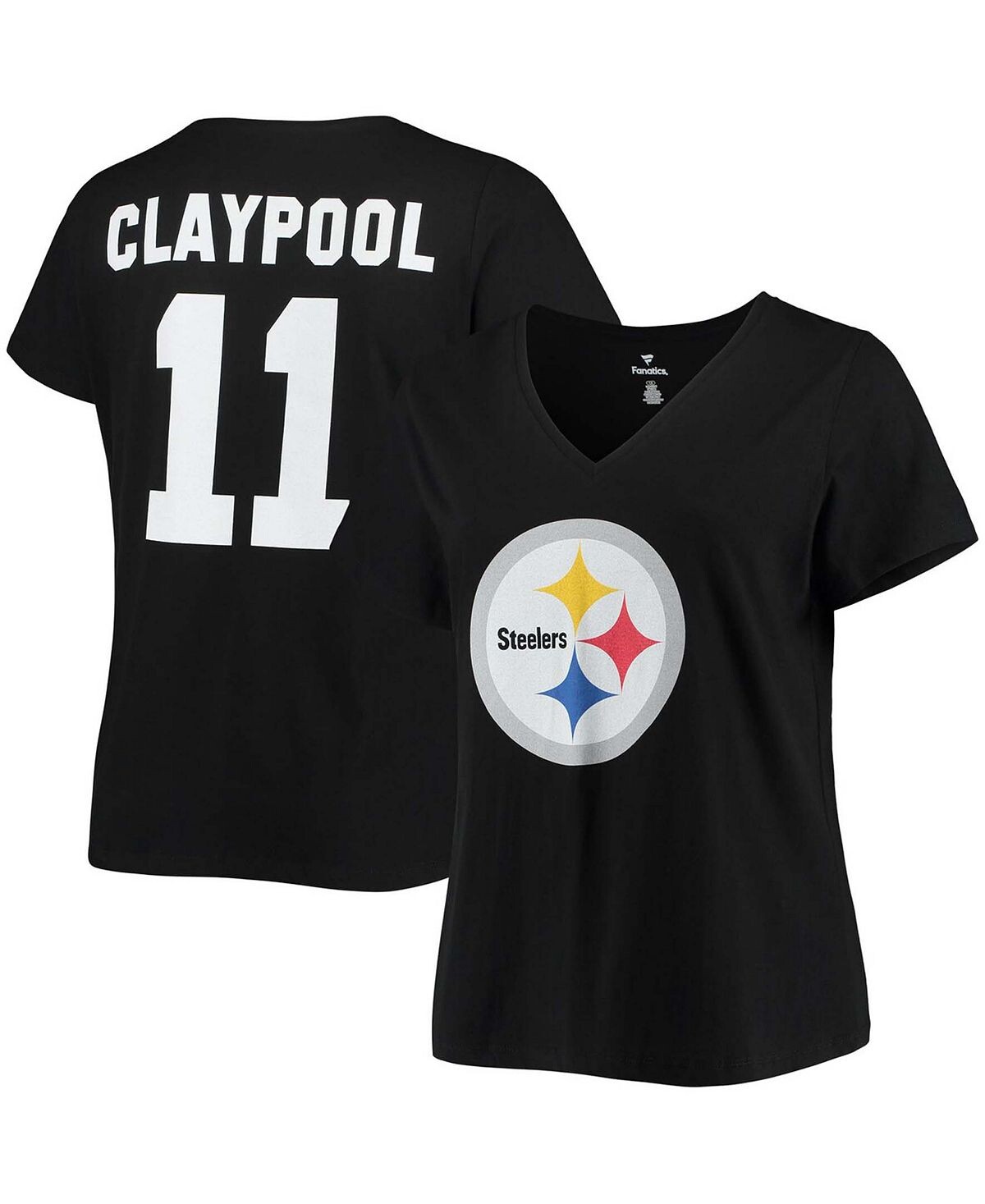 Женская футболка больших размеров Chase Claypool Black Pittsburgh Steelers с v-образным вырезом и номером Fanatics, черный
Женская футболка больших размеров Chase Claypool Black Pittsburgh Steelers с v-образным вырезом и номером Fanatics, черный