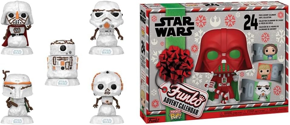 Праздничный набор Funko POP! Star Wars Holiday: Snowman 5 Pack, Amazon Exclusive & Pop! Advent Calendar: Star Wars
Праздничный набор Funko POP! Star Wars Holiday: Snowman 5 Pack, Amazon Exclusive & Pop! Advent Calendar: Star Wars