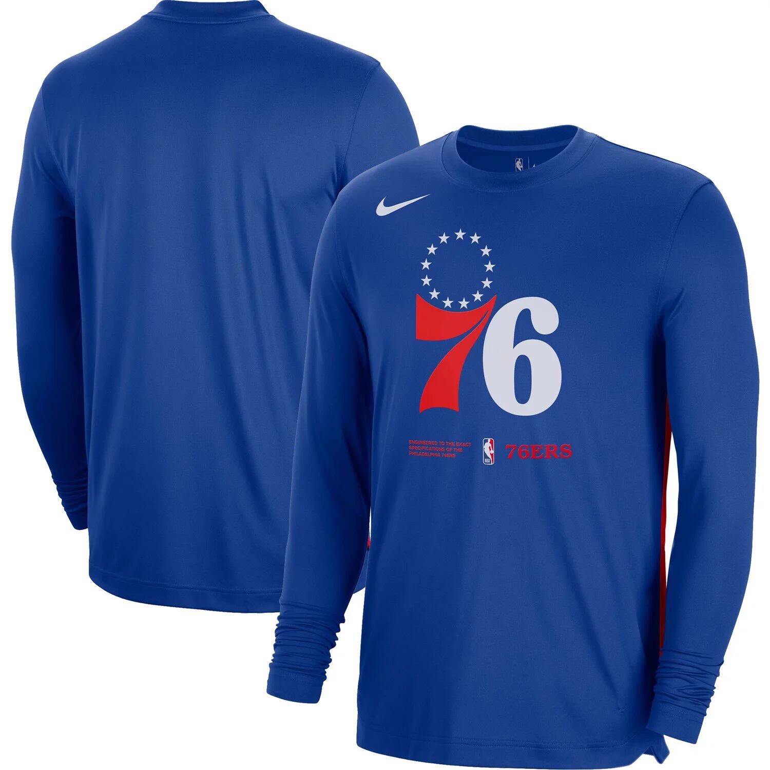 Мужская футболка с длинными рукавами для стрельбы перед игрой Royal Philadelphia 76ers Nike
Мужская футболка с длинными рукавами для стрельбы перед игрой Royal Philadelphia 76ers Nike