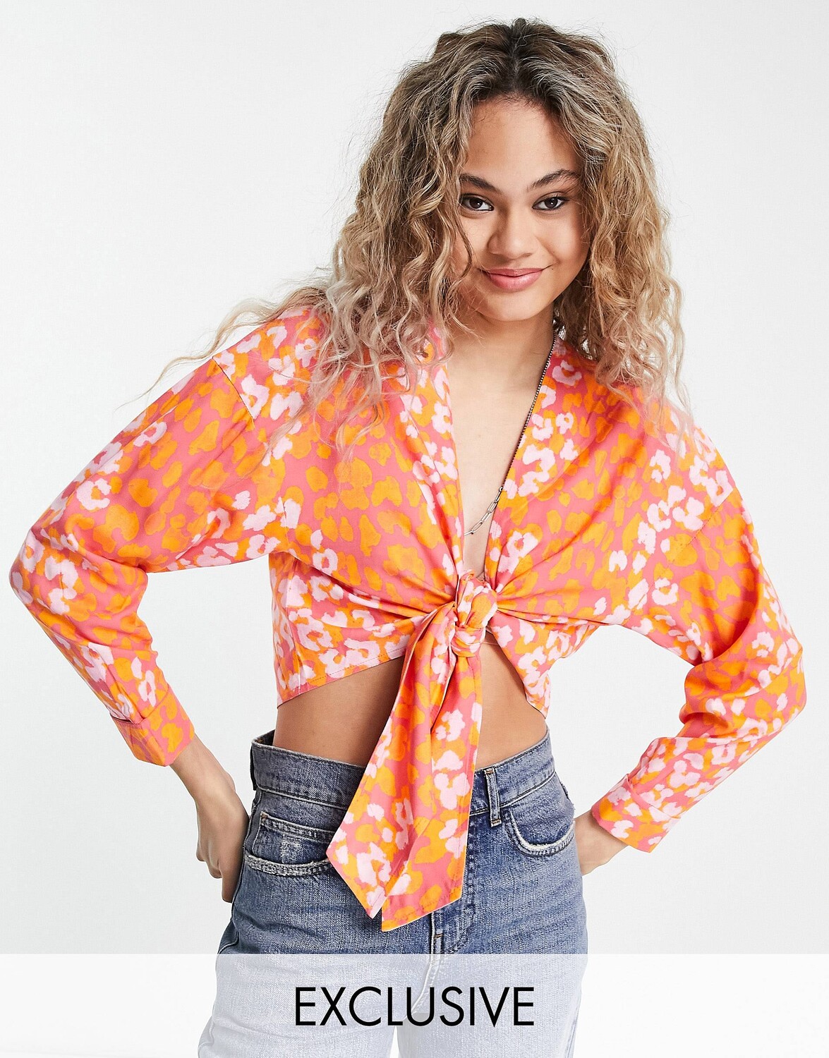 Коралловый топ с анималистичным принтом и завязками спереди ASOS MADE IN KENYA, Красный
Коралловый топ с анималистичным принтом и завязками спереди ASOS MADE IN KENYA, Красный