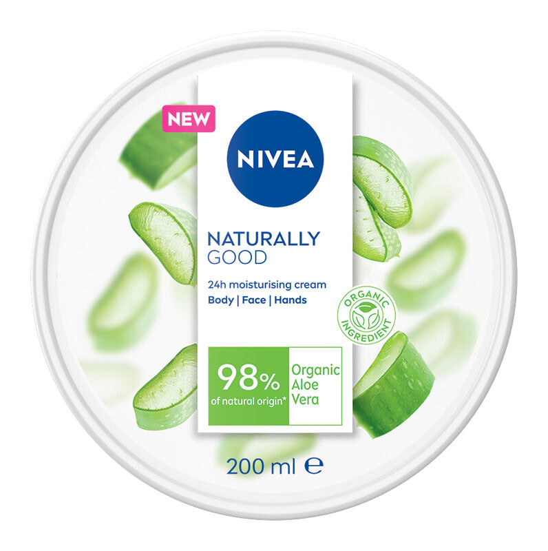 Nivea Крем для тела Naturally Good Cream для лица и рук с органическим алоэ вера 200мл
Nivea Крем для тела Naturally Good Cream для лица и рук с органическим алоэ вера 200мл