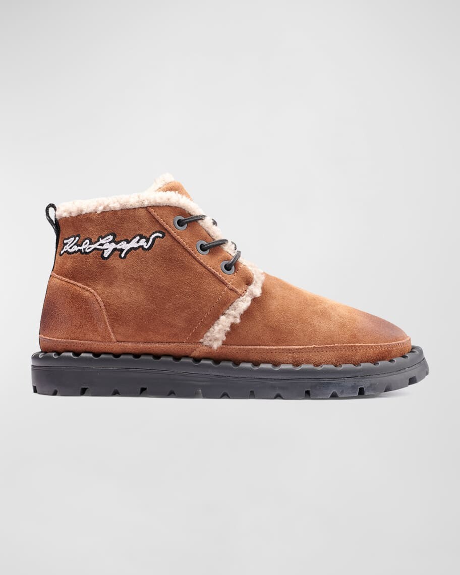 Мужские замшевые ботинки Chukka с подкладкой из искусственной овчины Karl Lagerfeld Paris
Мужские замшевые ботинки Chukka с подкладкой из искусственной овчины Karl Lagerfeld Paris