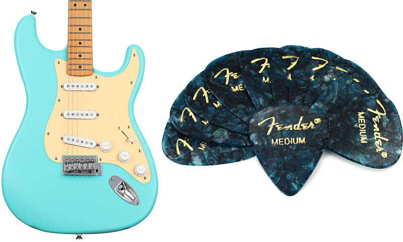 Squier 40th Anniversary Stratocaster Electric Guitar Vintage Edition - Satin Seafoam Green с кленовым грифом в комплекте с Fender 1980351808 Squier + Fender 0379510549=1 1980351808=1
Squier 40th Anniversary Stratocaster Electric Guitar Vintage Edition - Satin Seafoam Green с кленовым грифом в комплекте с Fender 1980351808 Squier + Fender 0379510549=1 1980351808=1