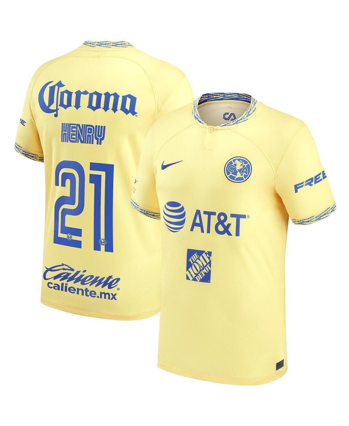 Мужская футболка Генри Мартина Yellow Club America 2022/23, домашняя реплика игрока Nike
Мужская футболка Генри Мартина Yellow Club America 2022/23, домашняя реплика игрока Nike