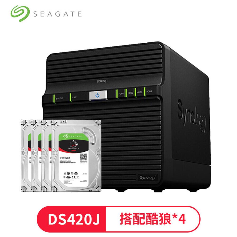 Сетевое хранилище Synology DS420J с 4 жесткими дисками Seagate 6 ТБ IronWolf ST6000VN001
Сетевое хранилище Synology DS420J с 4 жесткими дисками Seagate 6 ТБ IronWolf ST6000VN001