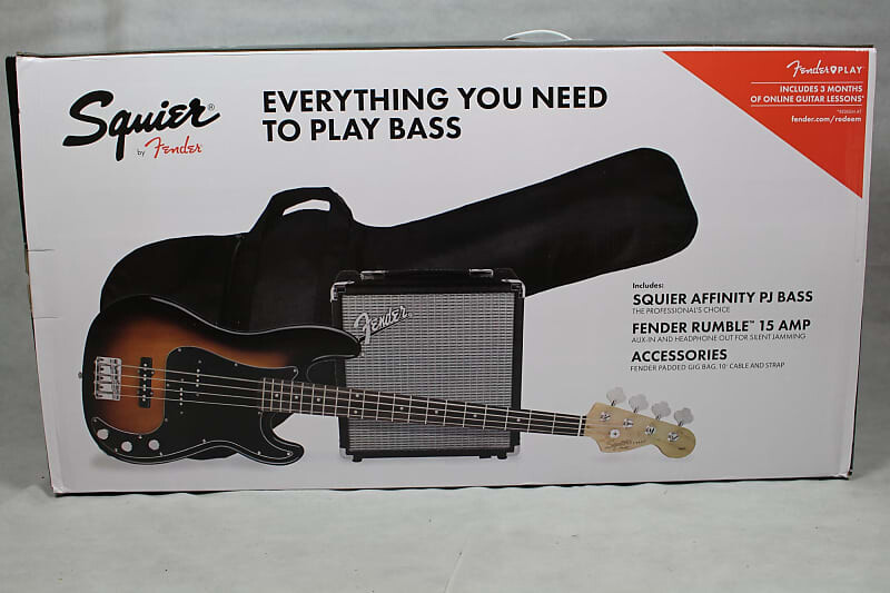 Fender Squier Affinity PJ Bass Pack Brown Sunburst с Rumble 15 Amp Squier Affinity PJ Bass Pack Brown Sunburst with Rumble 15 Amp
Fender Squier Affinity PJ Bass Pack Brown Sunburst с Rumble 15 Amp Squier Affinity PJ Bass Pack Brown Sunburst with Rumble 15 Amp