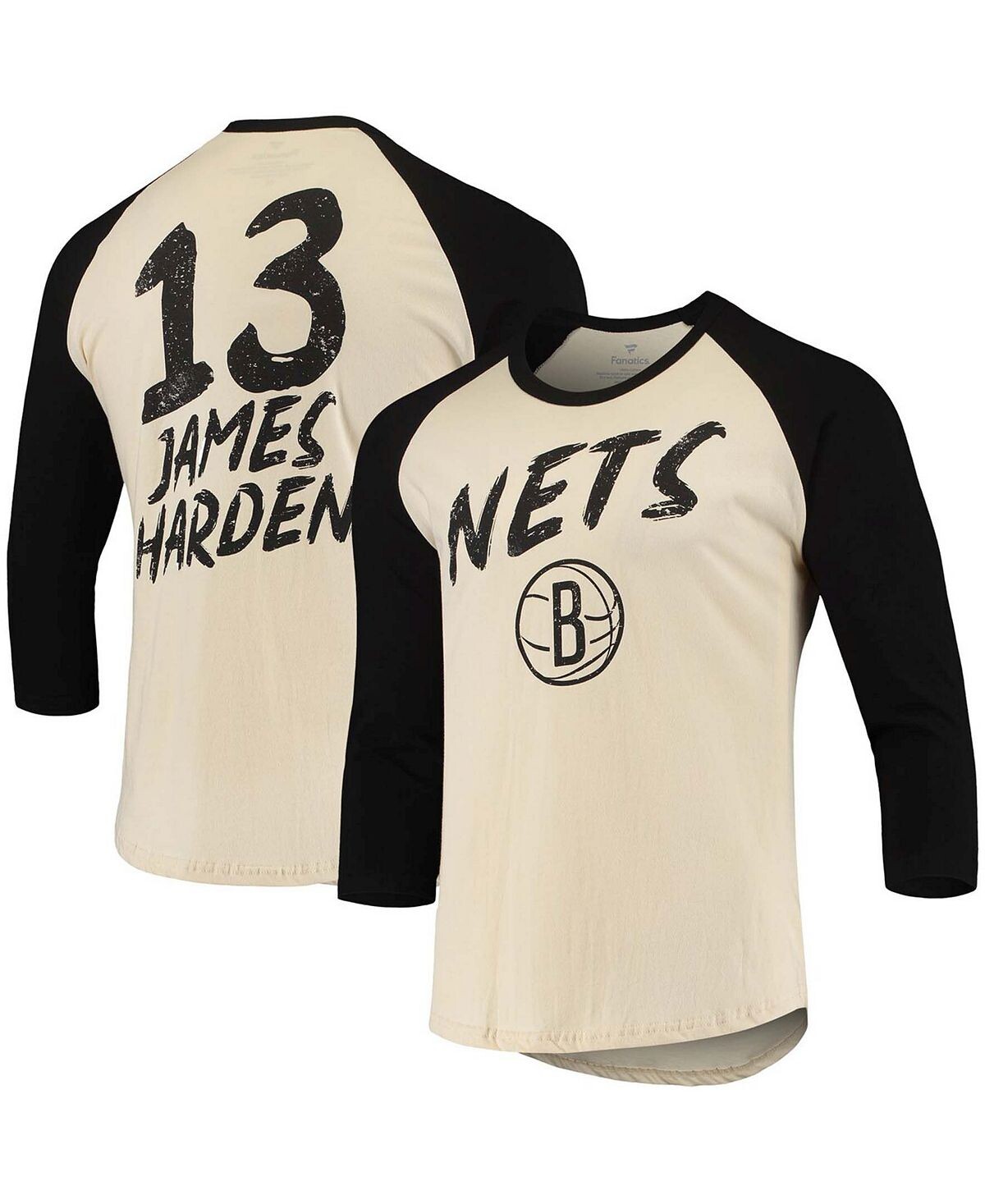 Мужская кремовая футболка james harden brooklyn nets nba с рукавами 3/4 реглан Fanatics, кремовый
Мужская кремовая футболка james harden brooklyn nets nba с рукавами 3/4 реглан Fanatics, кремовый